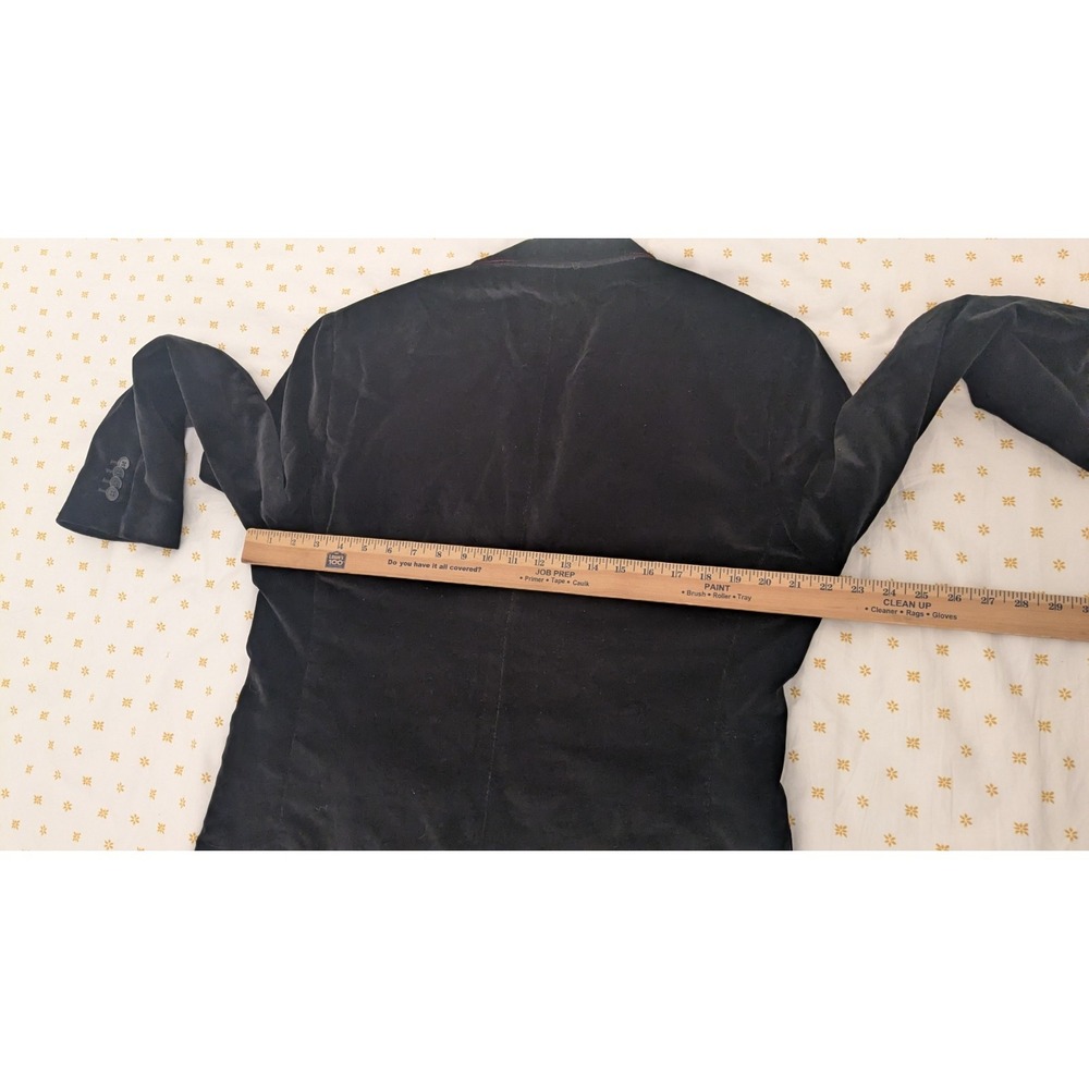 Banana Republic Blazer 42R Black Velvet Tailored Slim Fit Smoking Lounge Jacket - Picture 5 of 12